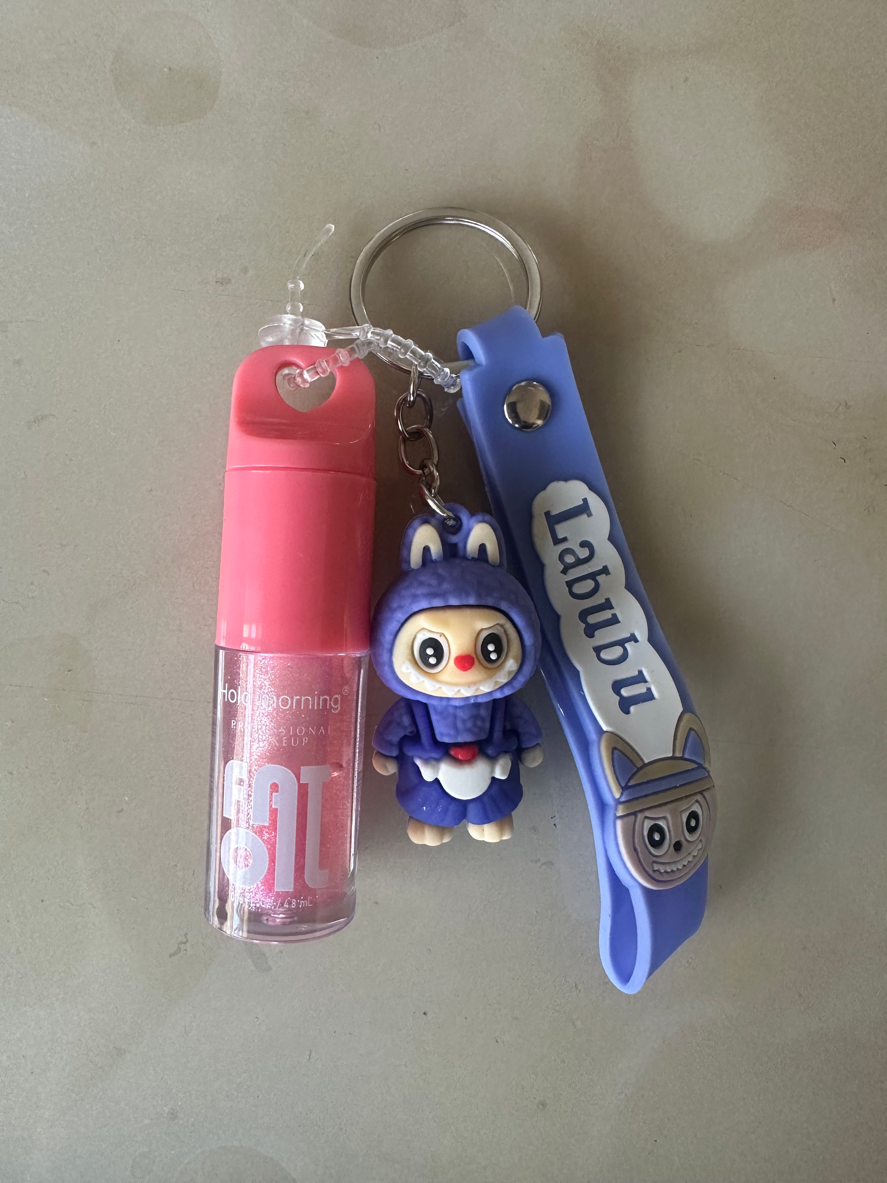 Labubu Keychain & Lip Oil Set