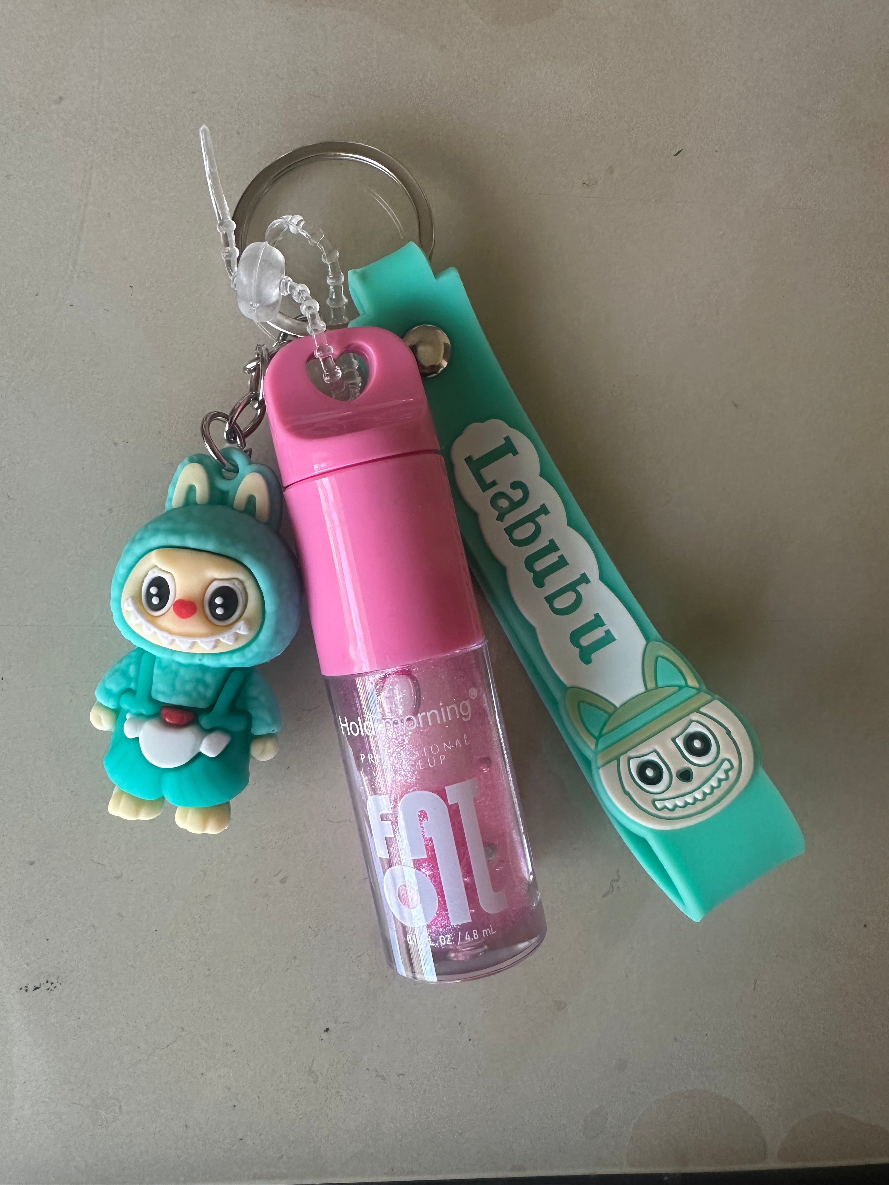 Labubu Keychain & Lip Oil Set