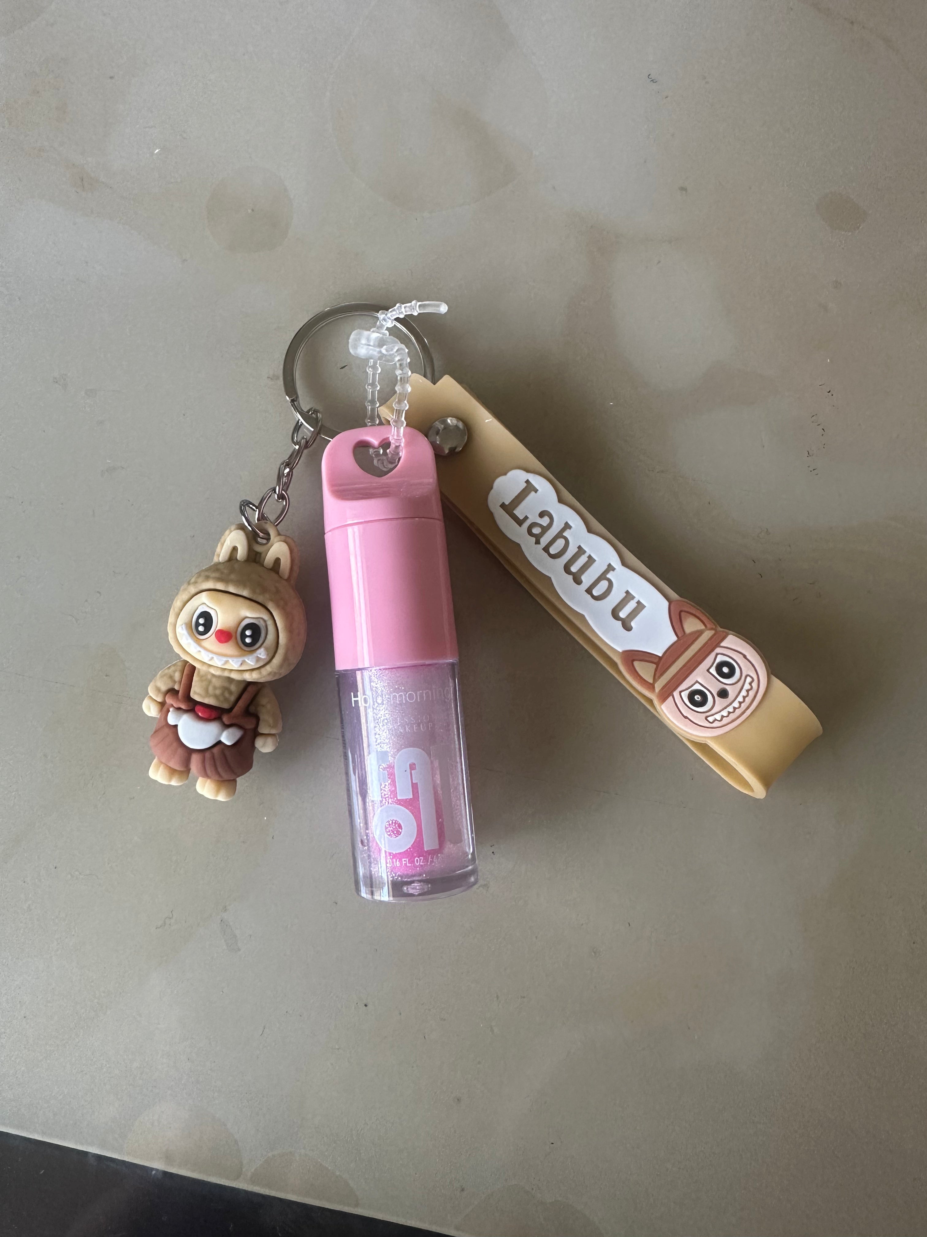 Labubu Keychain & Lip Oil Set